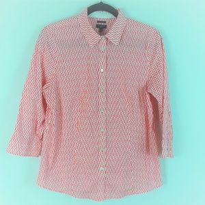 Talbots Wrinkle Resistant Button Front 3/4 12P